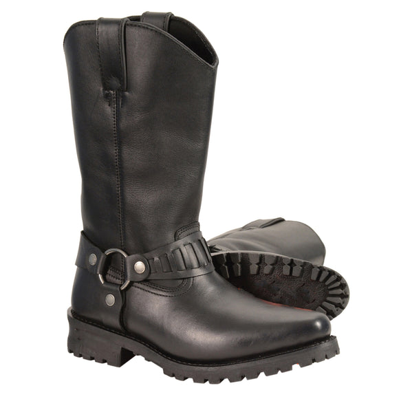 Men’s Motorcycle Waterproof 11 Inch Western Style Harness Boot