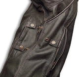 Harley Davidson Men's Motorcycle Distressed Leather Biker Jacket Concealed Carry