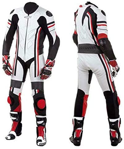Motorcycle New White One piece Track Pro Racing Suit CE Approved Protection