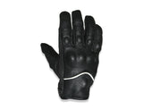 Men's Premium Leather Motorcycle Perforated Cruiser Padded Protect Gloves